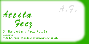 attila fecz business card